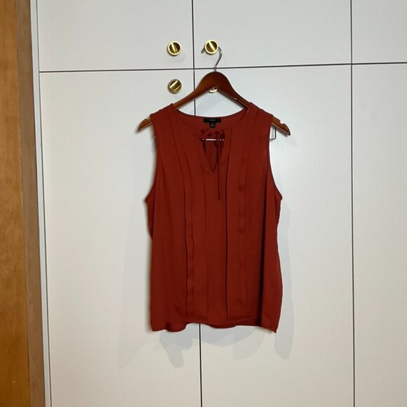 J.Crew Sleeveless Tie-Neck Blouse – Size Medium - Picture 2 of 3